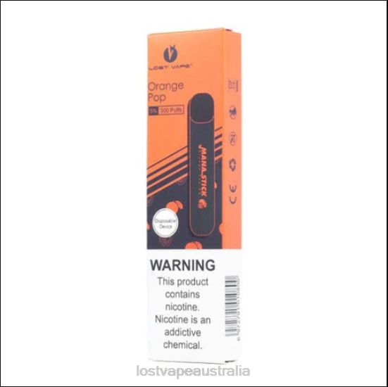 Lost Vape Mana Stick Disposable | 300 Puffs | 1.2mL Orange Pop 5% - Lost Vape Canberra B86J523