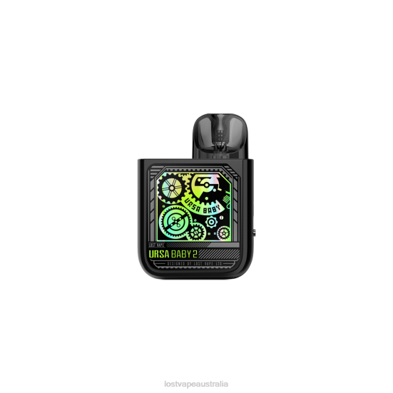 Lost Vape URSA Baby 2 Kit | Pod System Pop Black/Time Gear - Lost Vape near me B86J354