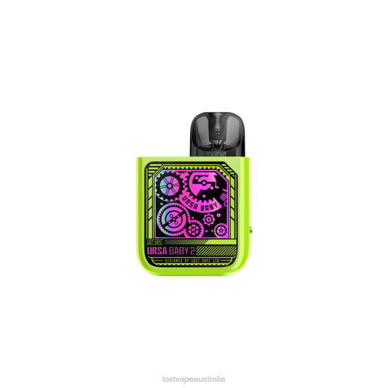 Lost Vape URSA Baby 2 Kit | Pod System Pop Green/Time Gear - Lost Vape price Australia B86J356
