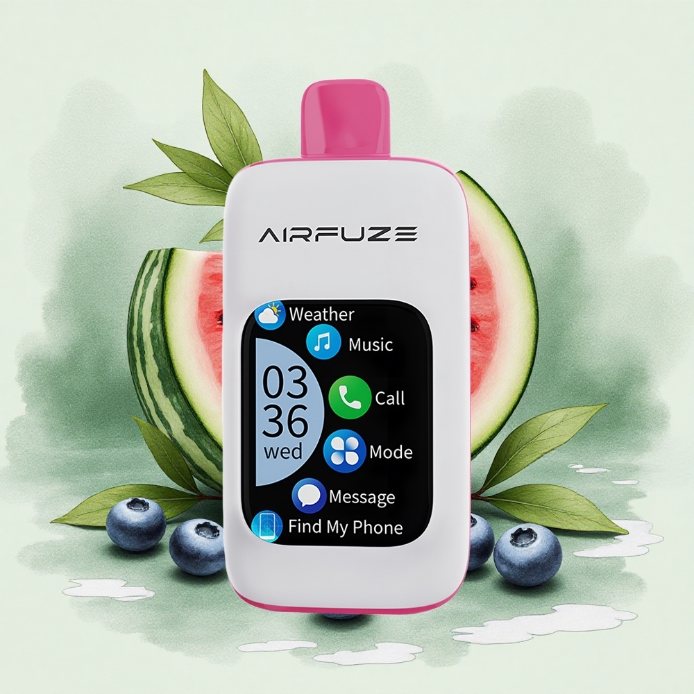 AirFuze Smart 30000 Puffs Disposable Vape 2.01" Touch Screen Blueberry Watermelon