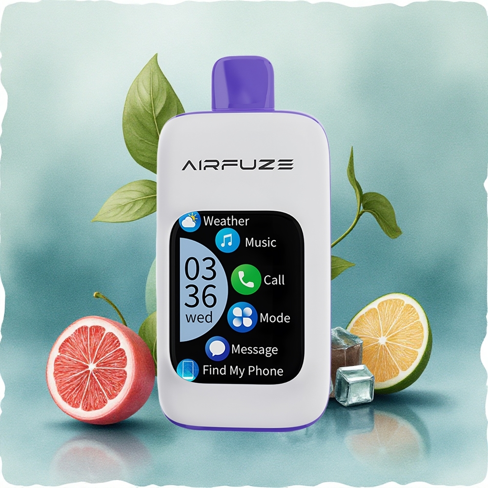 AirFuze Smart 30000 Puffs Disposable Vape Blue Razz Ice with 2.01" Touch Screen