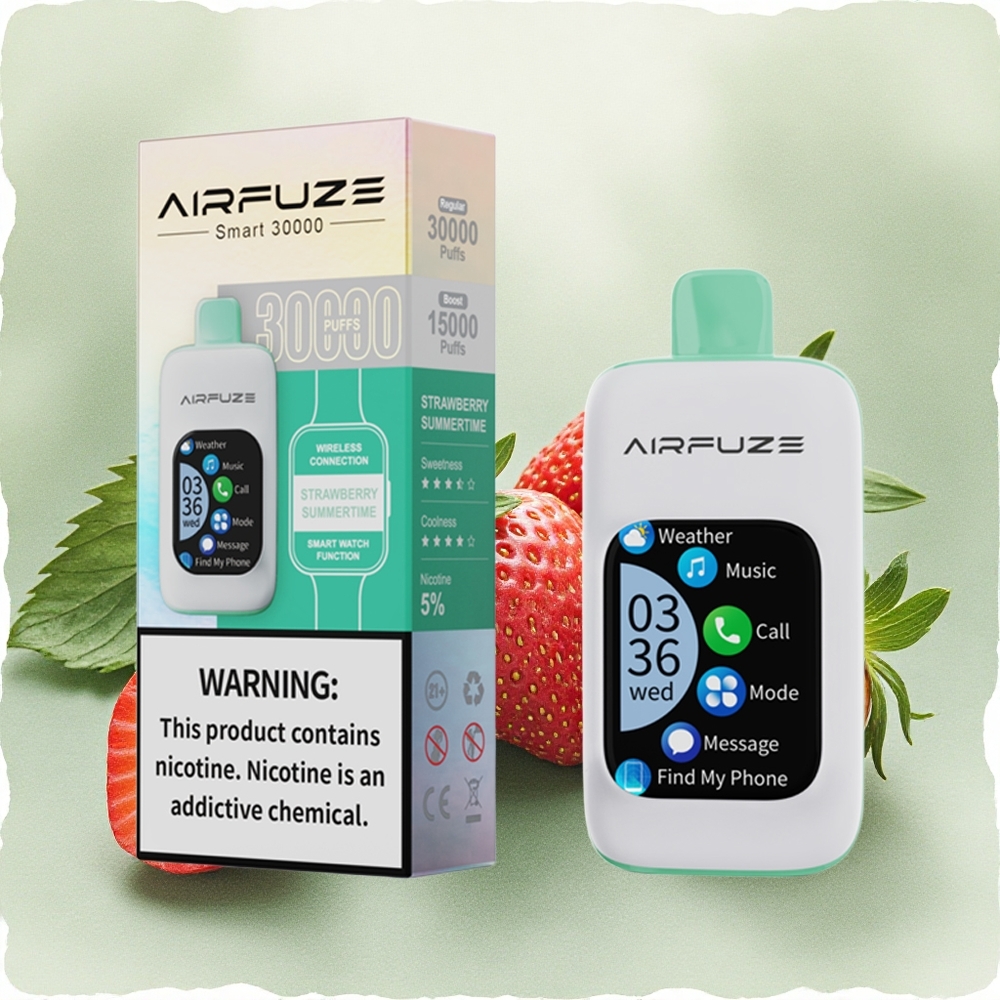 AirFuze Smart 30000 Puffs Disposable Vape Strawberry Summertime with 900mAh Battery