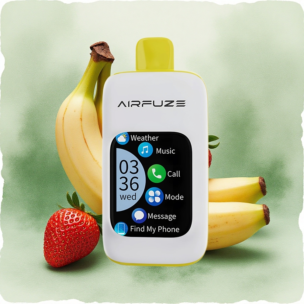 AirFuze Smart Pro 40000 Puffs Disposable Vape Strawberry Banana with Smartphone Integration & 900mAh Battery