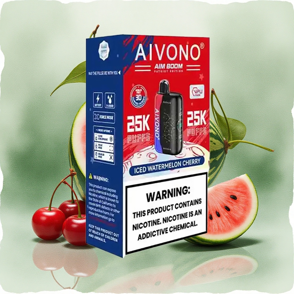 Aivono AIM BOOM 25000 Puffs Iced Watermelon Cherry with 650mAh Battery