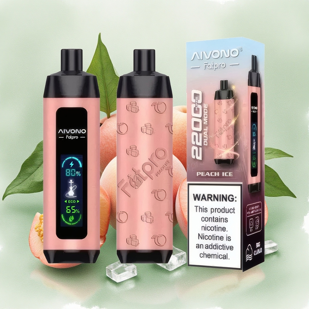 Aivono AIM FATPRO 22000 Puffs Peach Ice 28ml Eco/Boost Dual Modes