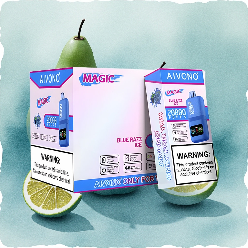 Aivono AIM MAGIC 20000 Puffs Dual Mesh Blue Razz Ice Rechargeable