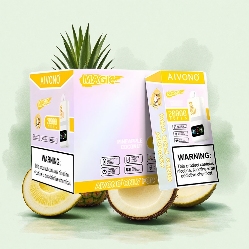 Aivono Aim Magic 20000 Puffs Pineapple Coconut Dual Mesh LCD