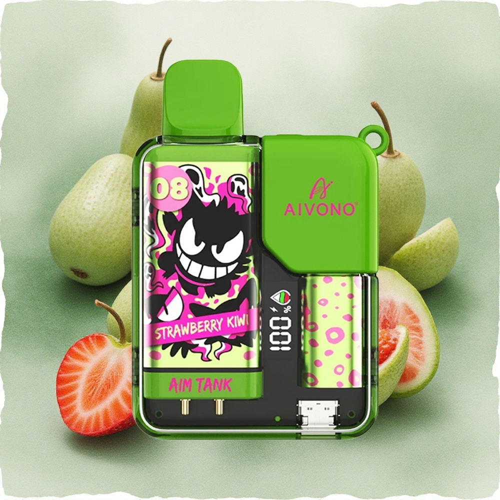 Aivono AIM-TANK 9500 Puffs Strawberry Kiwi with 18ml E-liquid & LCD Display
