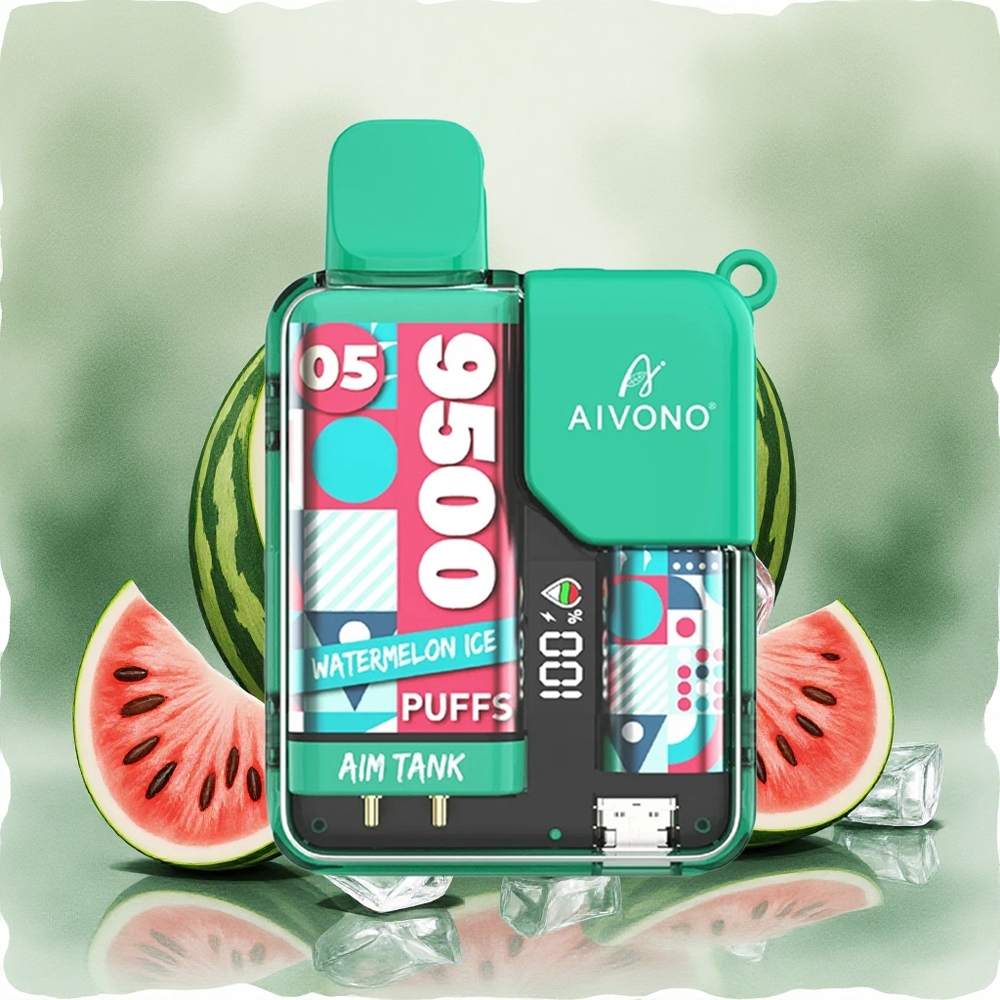 Aivono AIM-TANK 9500 Puffs Watermelon Ice with 18ml E-liquid & LCD Display