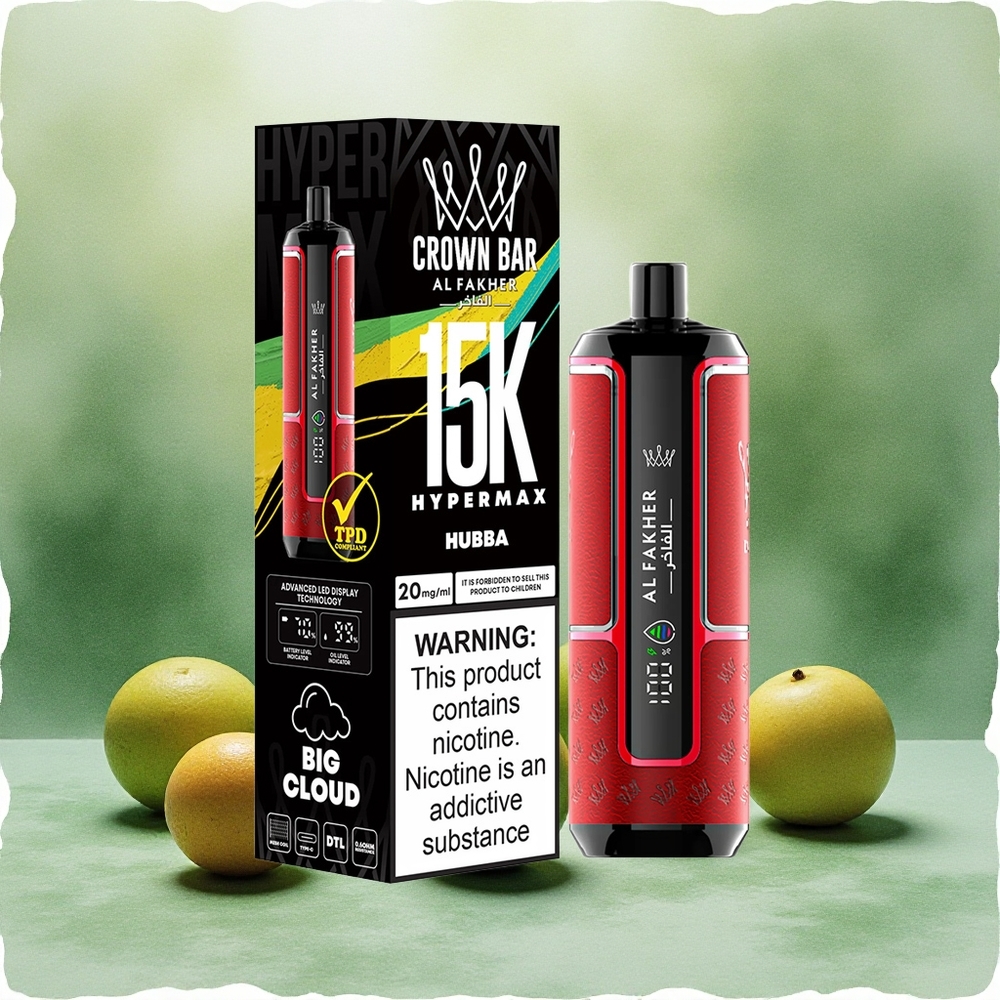 Al Fakher Crown Bar 15K Hypermax Disposable Vape Kit 22ml DTL