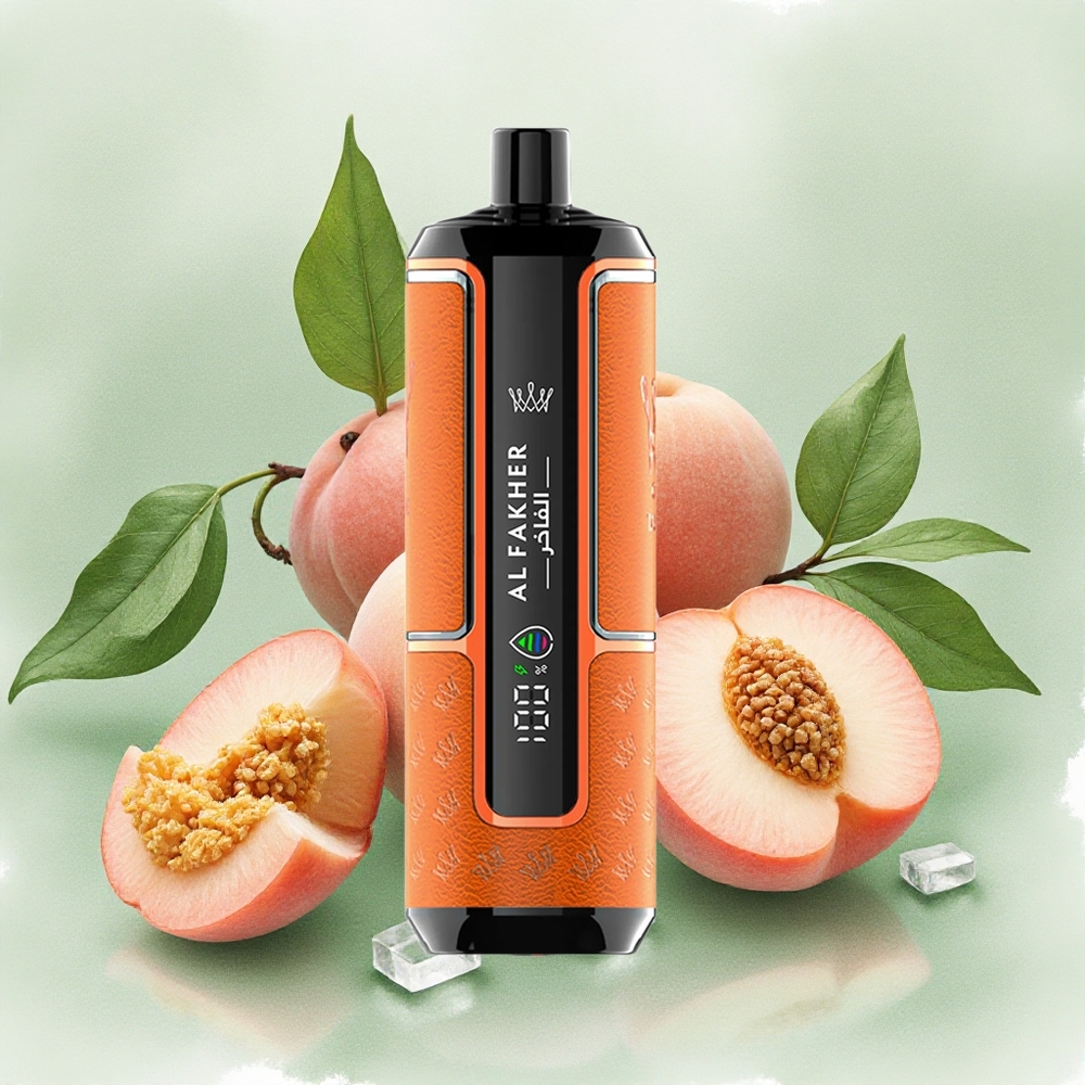 Al Fakher Crown Bar 15K Hypermax Peach Ice 22ml Disposable Vape Kit