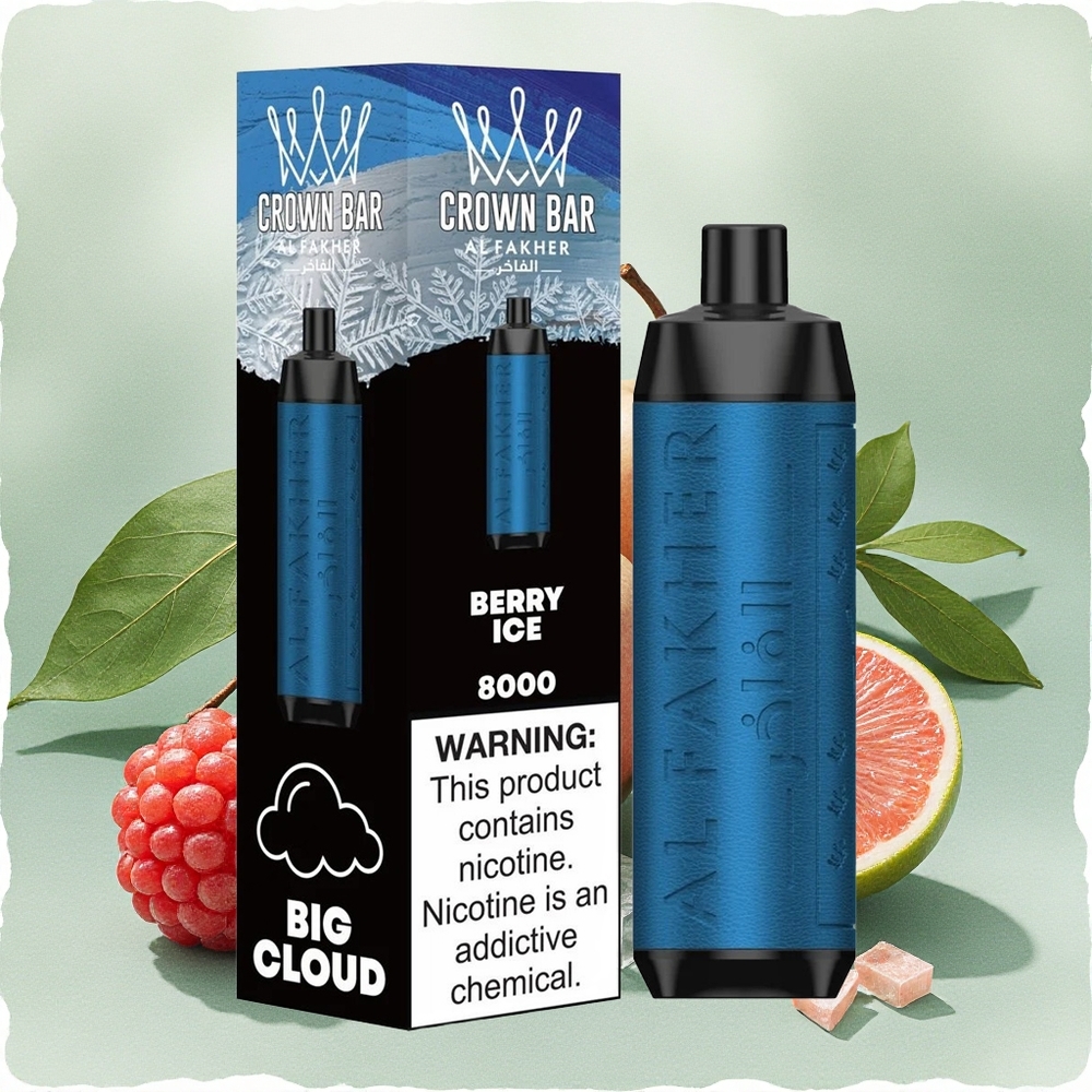 Al Fakher Crown Bar 8000 Crystal 18ml Berry Ice Disposable Vape