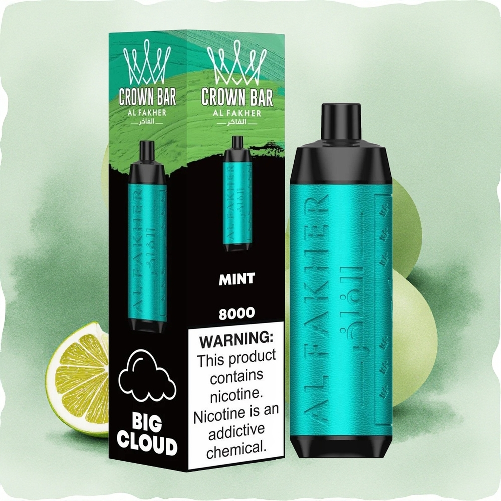 Al Fakher Crown Bar 8000 Crystal 18ml Mint Disposable Vape
