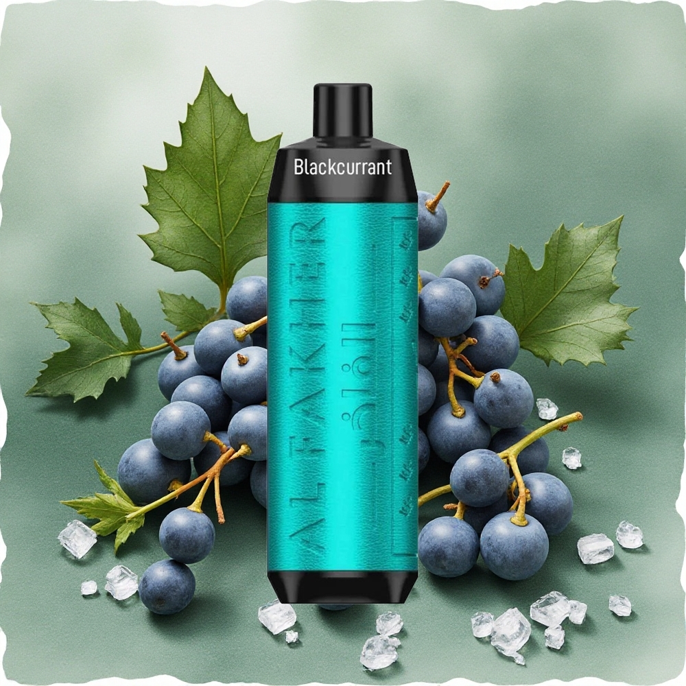 Al Fakher Crown Bar 8000 Crystal Disposable Vape Black Currant Ice with 8000 Puffs & 18ml e-Liquid