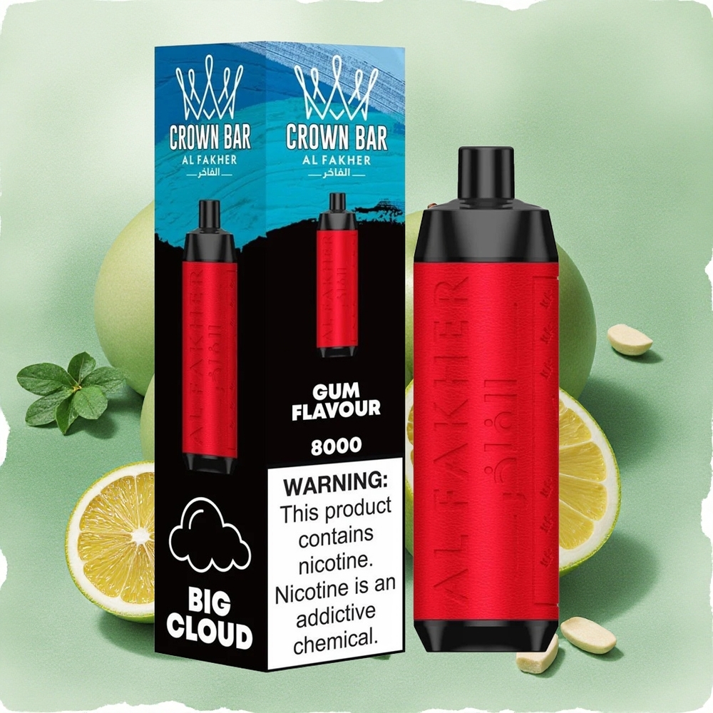 Al Fakher Crown Bar 8000 Crystal Disposable Vape Gum Flavour 18ml 8000 Puffs