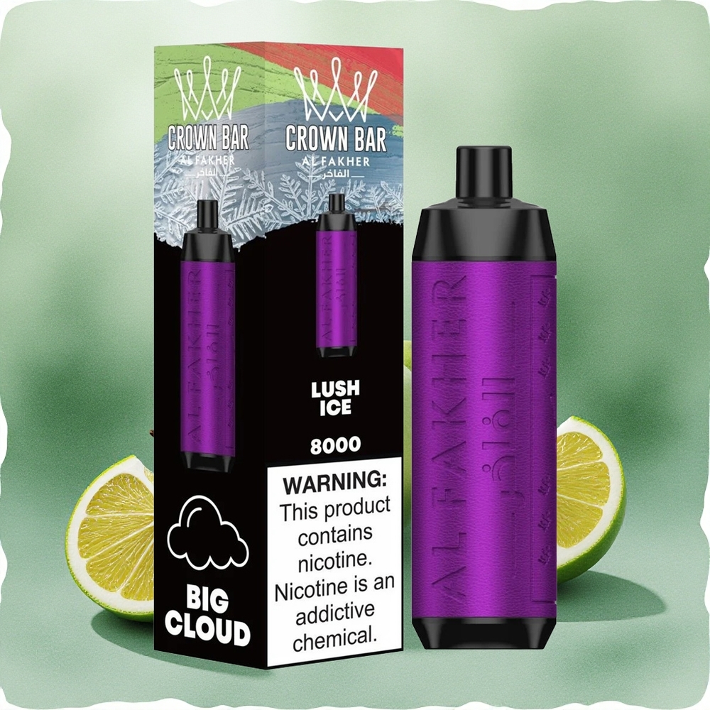 Al Fakher Crown Bar 8000 Crystal Disposable Vape Ice Lush 18mL 8000 Puffs