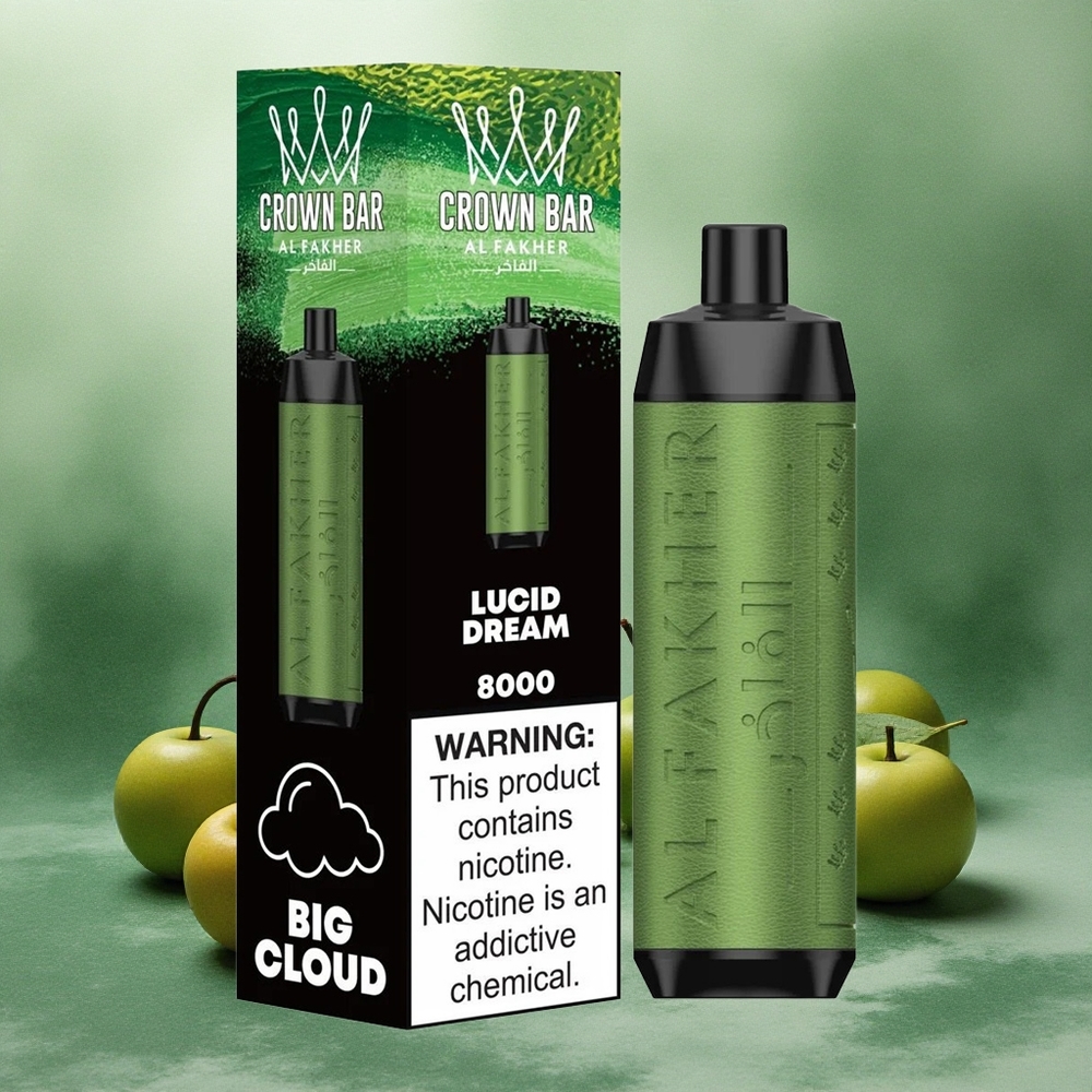 Al Fakher Crown Bar 8000 Crystal Disposable Vape Lucid Dream 18ml 8000 Puffs