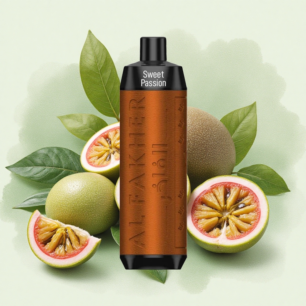 Al Fakher Crown Bar 8000 Crystal Disposable Vape Sweet Passionfruit with 8000 Puffs & USB-C Charging