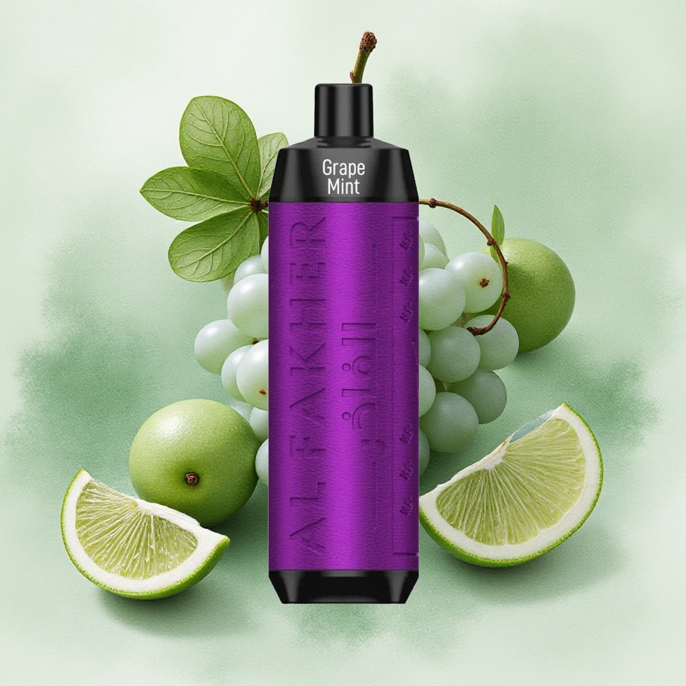 Al Fakher Crown Bar 8000 Crystal Grape Mint Disposable Vape with 18ml e-Liquid & 8000 Puffs