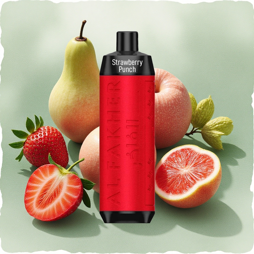 Al Fakher Crown Bar 8000 Crystal Strawberry Punch Disposable Vape with 18ml e-Liquid & 8000 Puffs