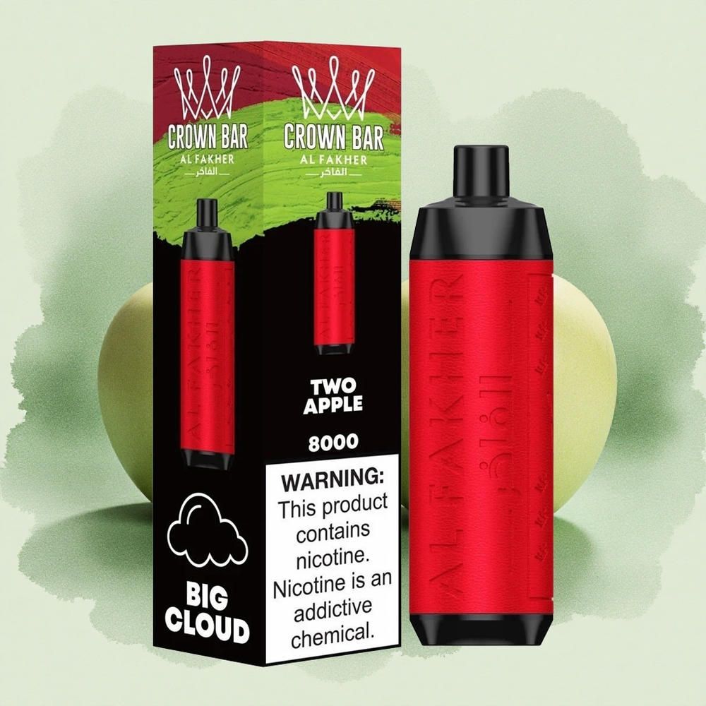 Al Fakher Crown Bar 8000 Crystal Two Apple 18ml 8000 Puffs