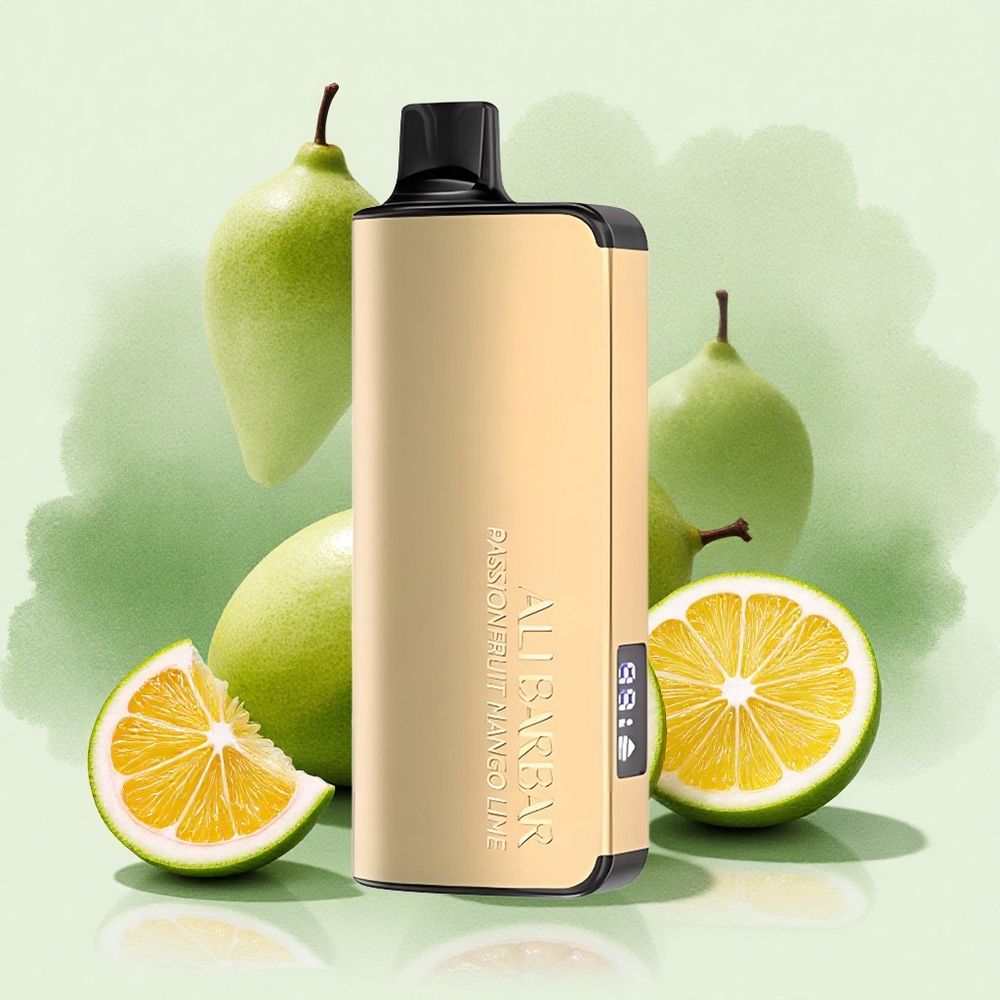 Alibarbar Ingot 9000 Puffs Disposable Vape Passionfruit Mango Lime with LED Display & 2350mAh Battery