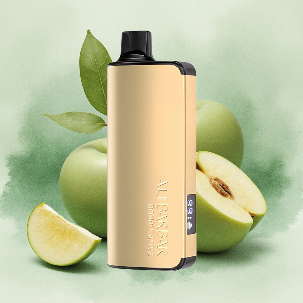 Alibarbar Ingot 9000 Puffs Double Apple with LED Display & 22ml E-liquid