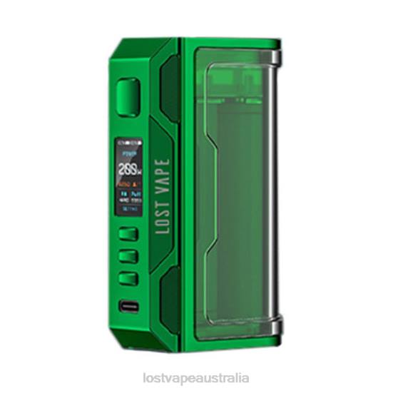 Lost Vape Thelema Quest 200W Mod Green/Clear - Lost Vape contact Australia B86J185
