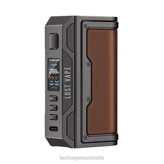 Lost Vape Thelema Quest 200W Mod Gunmetal/Leather - Lost Vape Australia B86J182