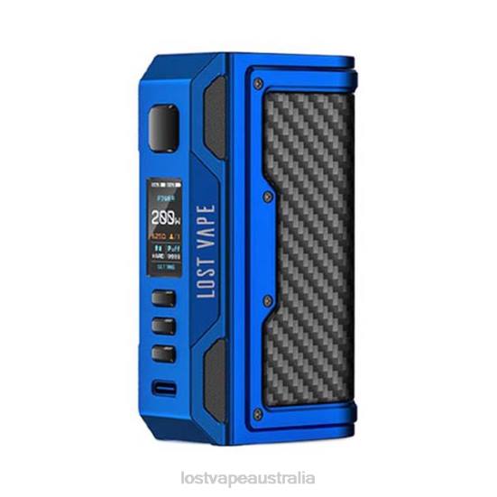 Lost Vape Thelema Quest 200W Mod Matte Blue/Carbon Fiber - Lost Vape pods near me B86J177